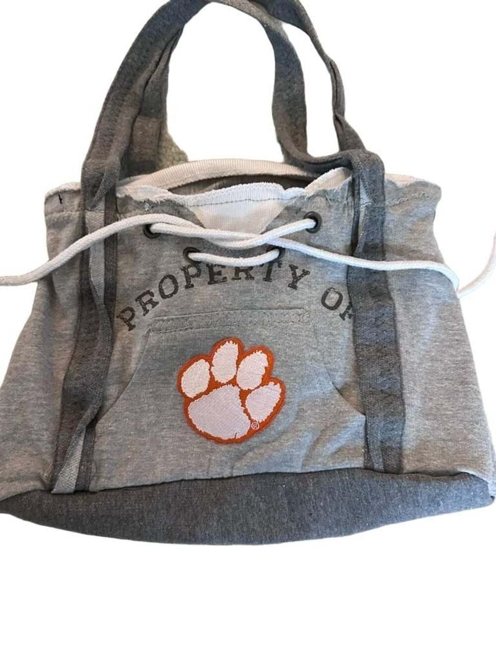 Clemson Bag by Littlearth Soft Sweatshirt Purse bag  8x14”